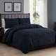 preview thumbnail 11 of 40, Modern Ultra Soft Microfiber Traditional Diamond Quilting Coverlet Quilt Set Navy - King