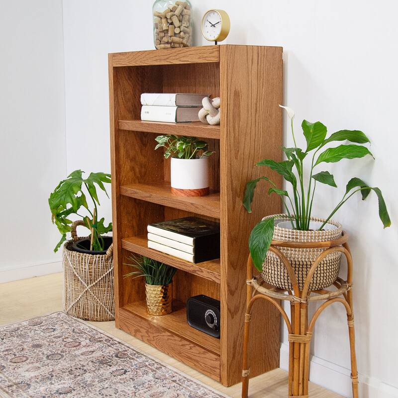Concepts in Wood 4 Shelf Wood Bookcase, 48 inch Tall