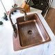 preview thumbnail 5 of 10, Angelico Copper 33" Single Bowl Drop-In Kitchen Sink with 3 Holes