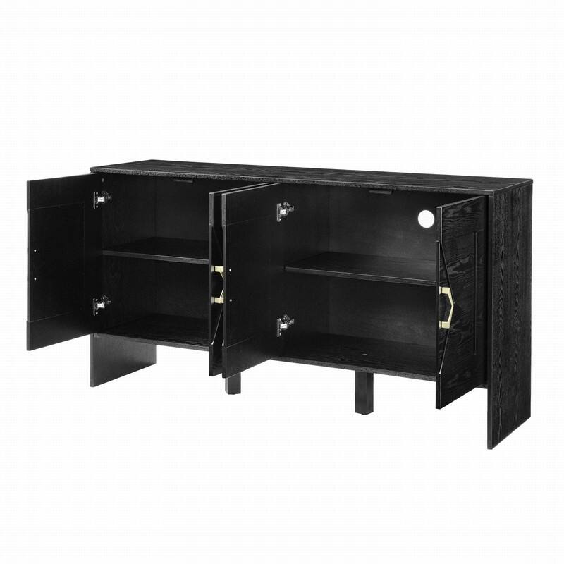 60" Mid Century Modern Sideboard Buffet Cabinet with Storage for Stylish Home Organization