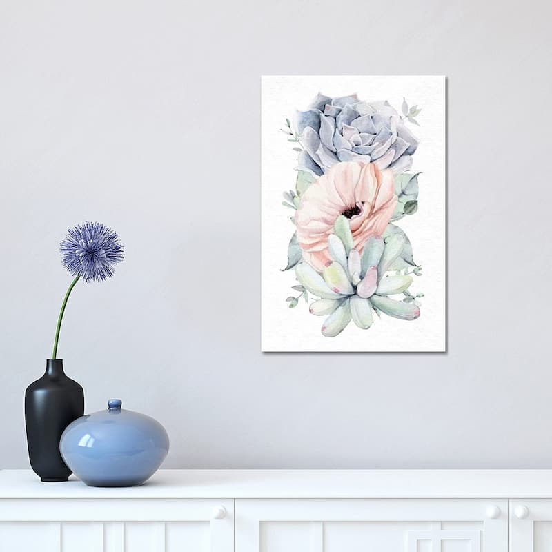 iCanvas "Succulents Southwestern Floral Mint Green II" by Nature Magick Canvas Print - 18x12x1.5