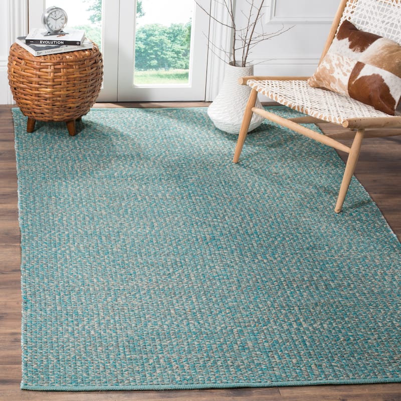 SAFAVIEH, Handmade Flatweave Montauk Gyrithe Casual Cotton Rug