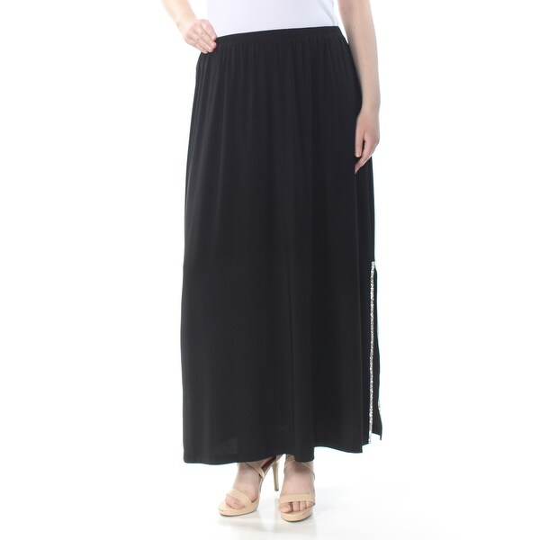 black pleated evening skirt