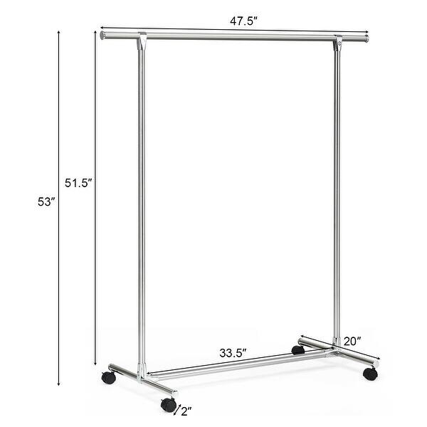 Shop Gymax Garment Rack Clothing Rack Stainless Steel Heavy Duty
