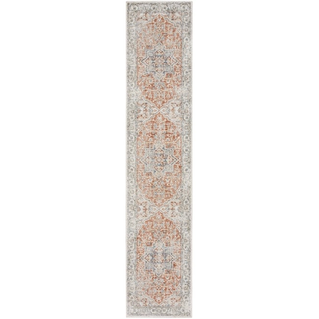 Nourison Abby Machine Washable Indoor only Persian Floral Area Rug.