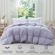 preview thumbnail 13 of 16, Lightweight 100% Organic Cotton Feather Down Comforter Summer Duvet Insert Full - Queen - Purple