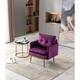 Upholstered Accent Chair Chaise Lounge Chair- 30.71"W X 28.35"D - Purple