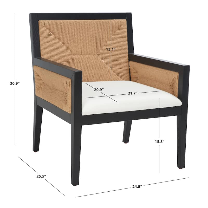SAFAVIEH Couture Emilio Woven Accent Chair - 25 in. W x 26 in. D x 31 in. H