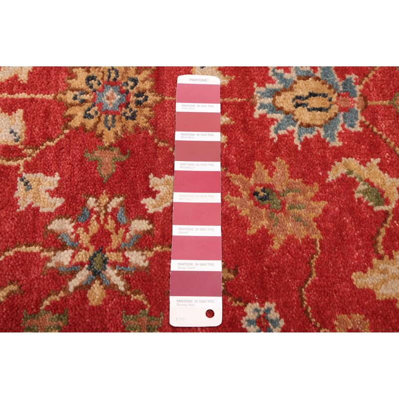 ECARPETGALLERY Hand-knotted Finest Oushak Red Wool Rug - 2'6 x 7'11
