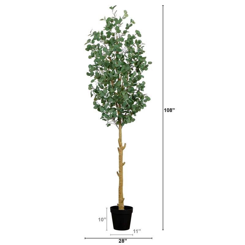 Artificial Potted Eucalyptus Tree - 9'