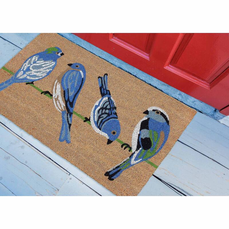 Liora Manne Chirp Quartet Coir Welcome Door Mat (1'6" x 2'6")