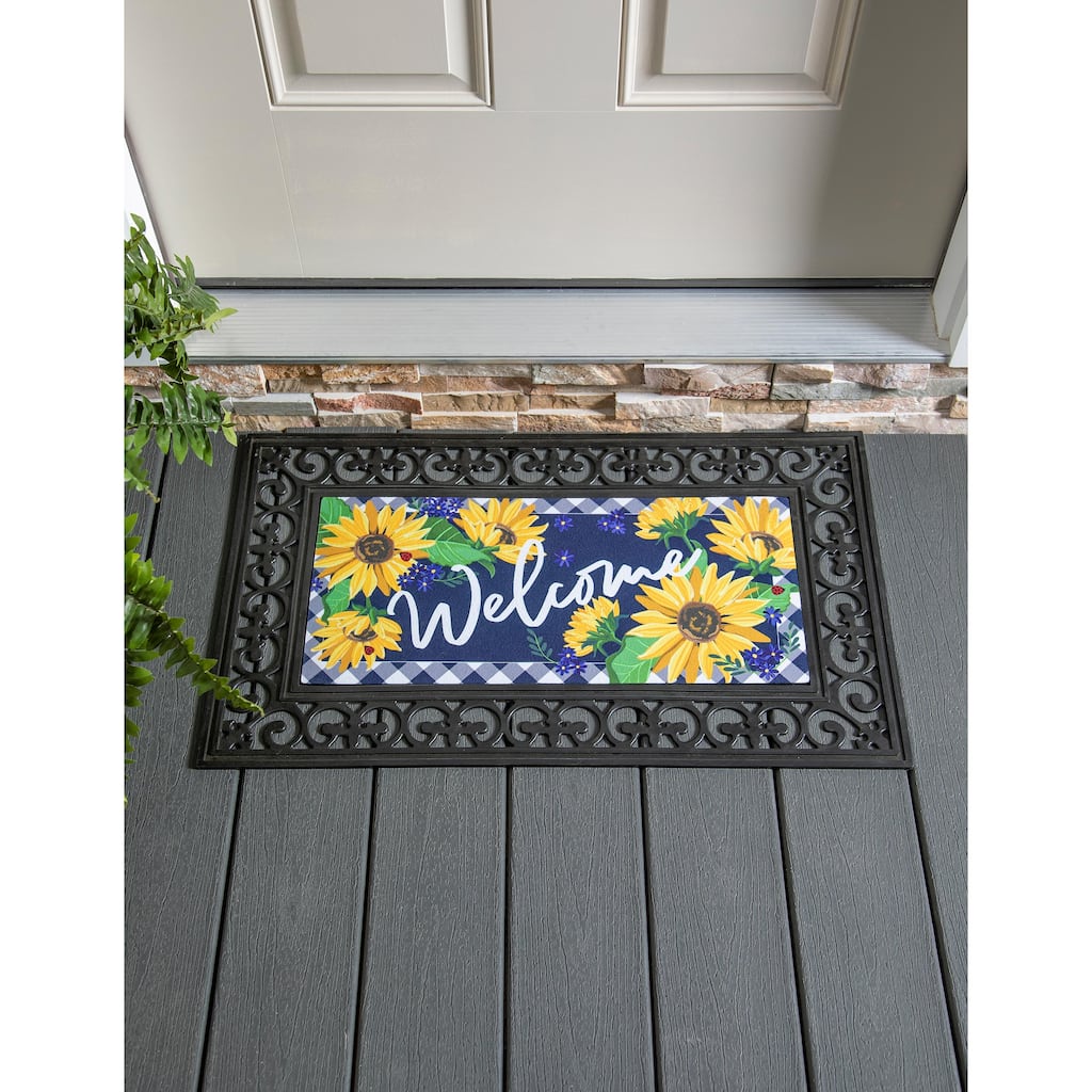 22 in. x 10 in. Sunflower Welcome Sassafras Switch Mat