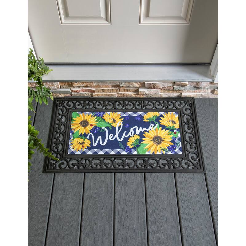 22 in. x 10 in. Sunflower Welcome Sassafras Switch Mat