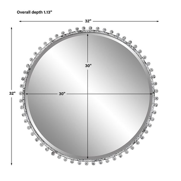dimension image slide 1 of 2, Uttermost Taza Round Mirror
