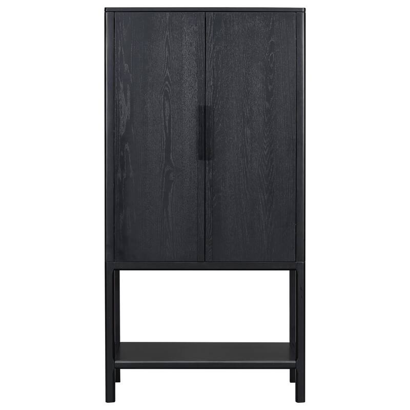 Sophisticated Oak Veneer Cabinet With Multiple Storage Functions,Suitable For Study,Entryway,Hallway,Living Room,Foyer