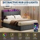 preview thumbnail 26 of 58, Bed Frame with Lift Up Storage, Upholstered Velvet Platform Bed with Storage Headboard