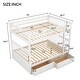 preview thumbnail 5 of 25, Full over Full Bunk Bed with Convertible Beds, Drawers, Sturdy Pine Wood Construction, Fence Guardrail, Easy Assembly, White
