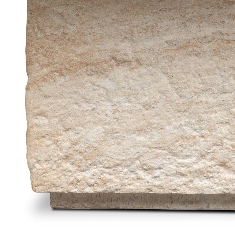 Stilo Slab Top Concrete Coffee Table with Marble and Stone Finish