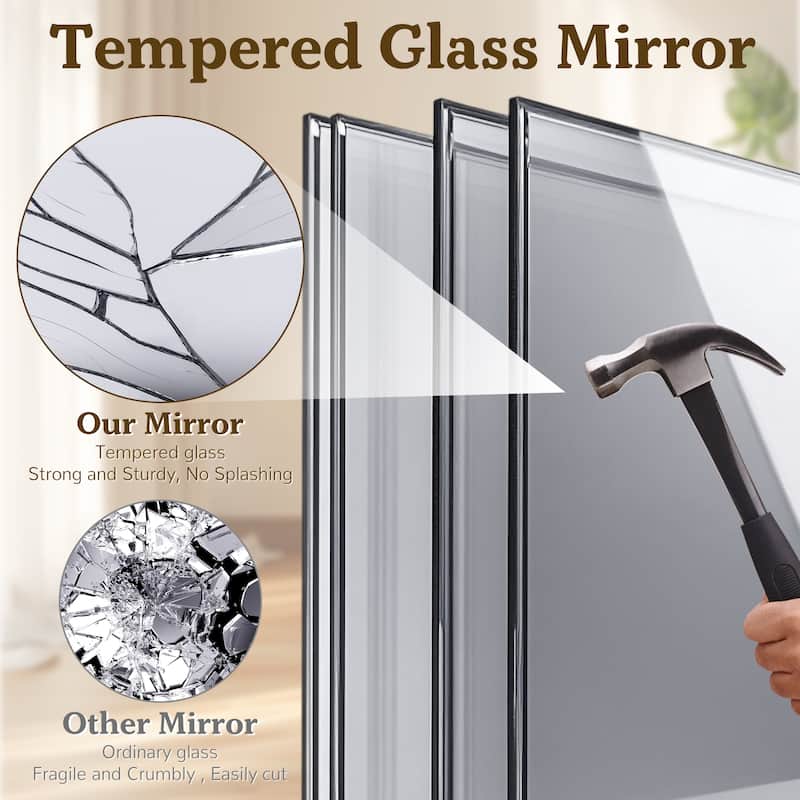 Artistic Aluminum Alloy Framed Decorative Wall Mirror