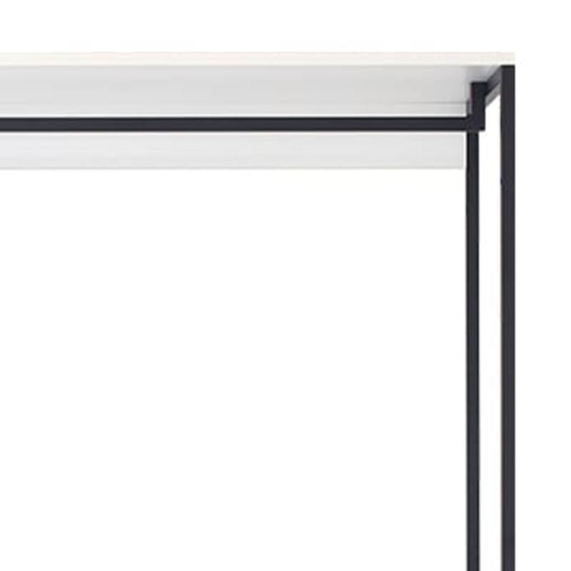 Cox Modular Closet System, 3 Wide White Board Shelves and Black Metal Frame