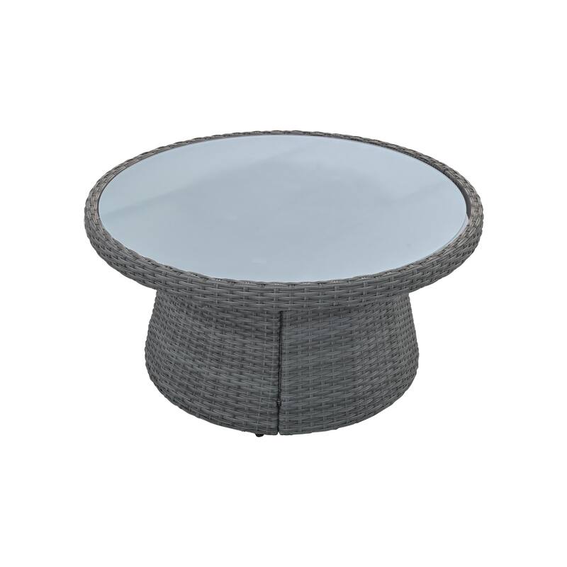 10-Piece Outdoor PE Wicker Sofa Set with Cushions