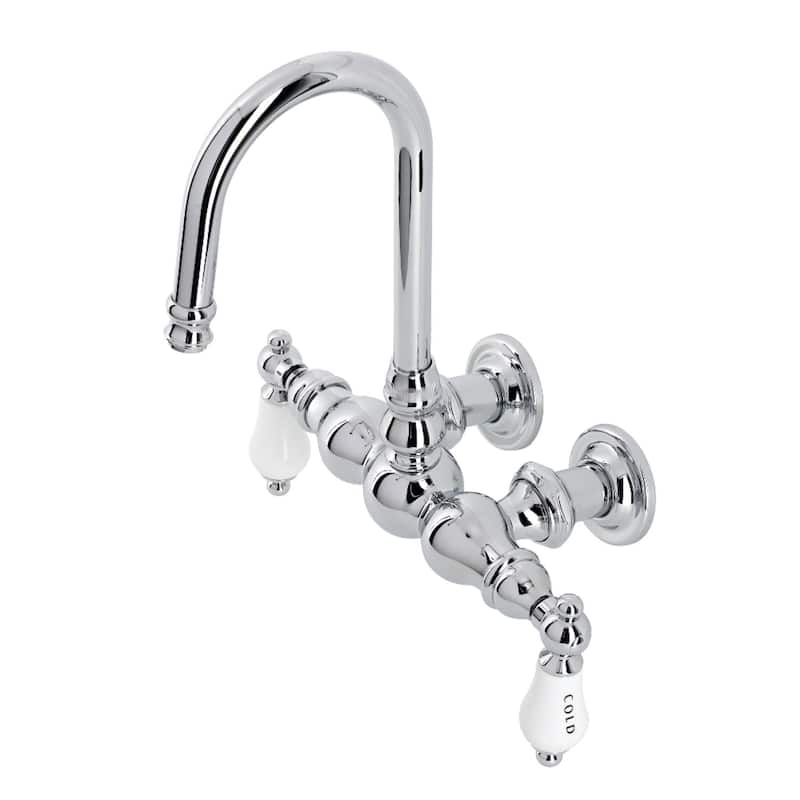 Kingston Brass Vintage Wall Mounted Clawfoot Tub Filler - Polished Chrome