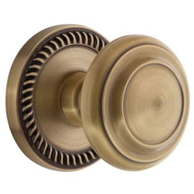 Grandeur Newport Solid Brass Rose Single Dummy Door Knob with
