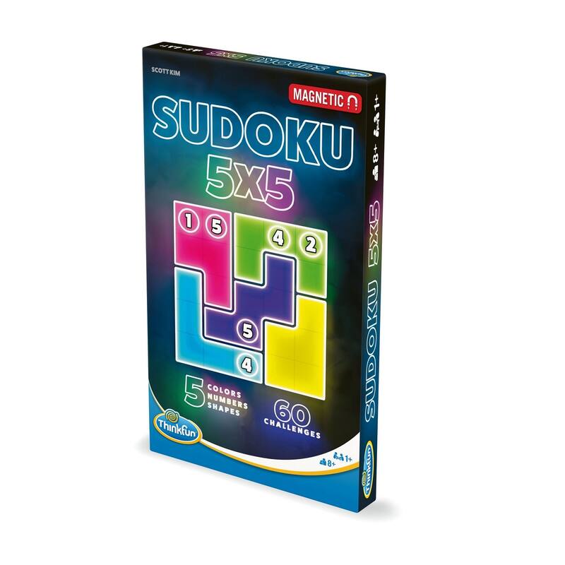 ThinkFun Sudoku 5x5 Magnetic Travel Puzzle - Black