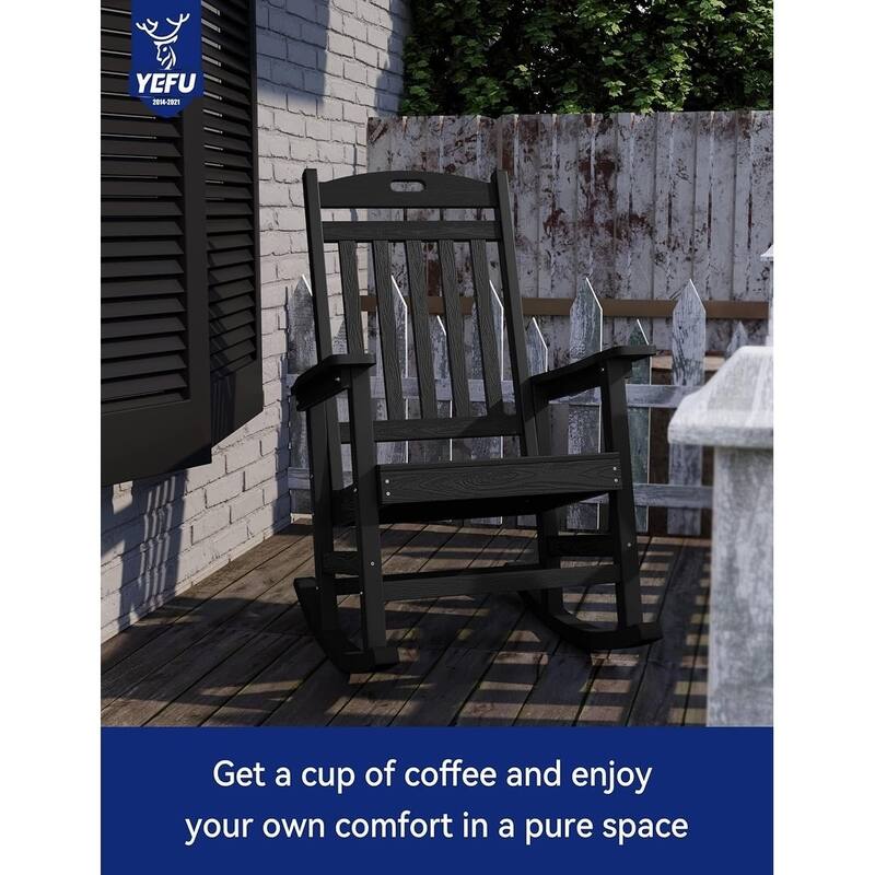 WINSOON All Weather Outdoor Rocking Chair, Set of 2