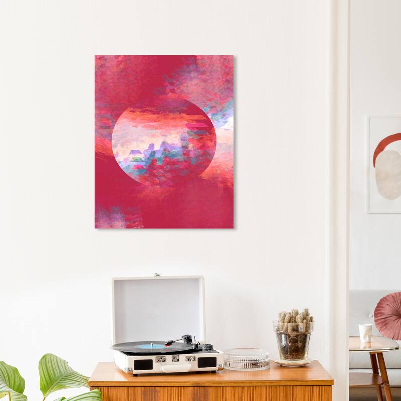 Wynwood Studio Canvas Abstract Disco Magical Ball Pink Modern & Contemporary Wall Art Canvas Print - 20 x 24