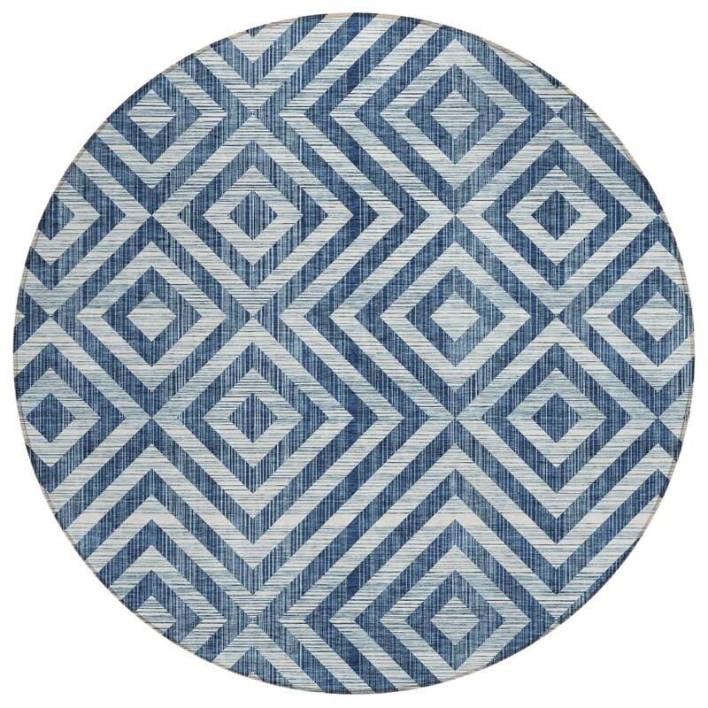 HomeRoots Geometric Transitional Rectangle Outdoor Rug