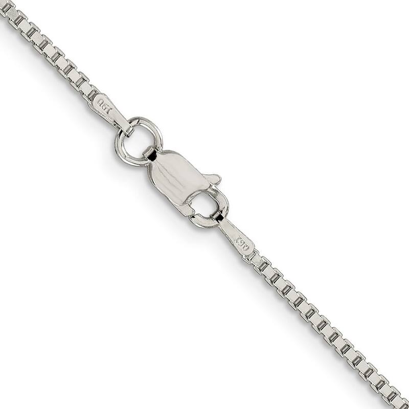 Curata 925 Sterling Silver 1.5mm Box Chain Necklace Options: 20 22 24 26 28 30 36