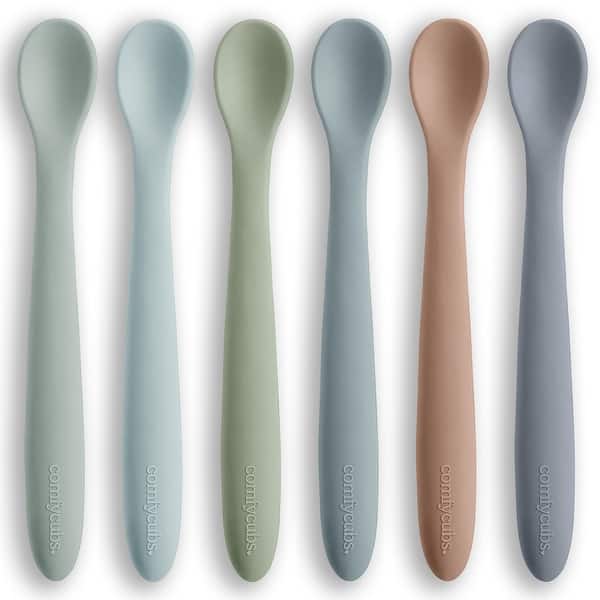 slide 2 of 15, Silicone Baby Spoons Set - BPA Free Utensils by Comfy Cubs Ocean Pack