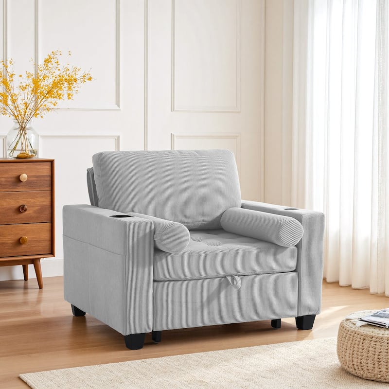 3-in-1 Adjustable Sleeper Sofa Bed Convertible Chair for Living Room