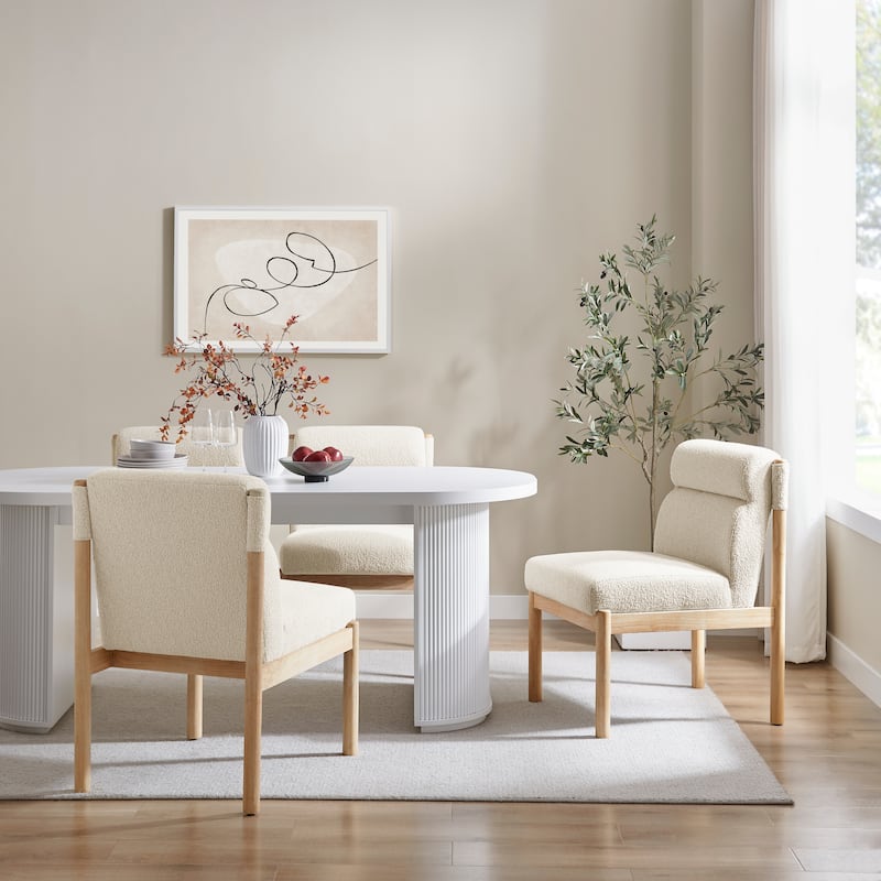 NPD Furniture Micah Boucle Dining Side Chair