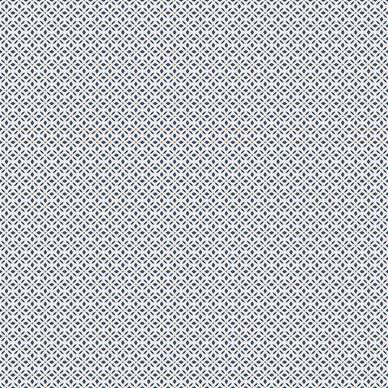 Galerie Wallcoverings Just Kitchens Leaf Dot Spot Vinyl on Non-woven Matte Wallpaper Roll - 33 feet x 21 inches - Blue