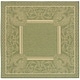 preview thumbnail 25 of 99, SAFAVIEH Courtyard Abaco Floral Border Indoor/ Outdoor Area Rug 6'7" x 6'7" Square - Olive/Natural