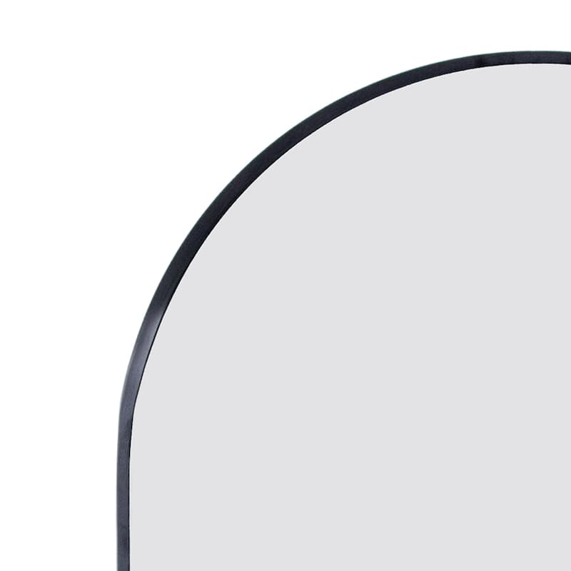 Black Metal Arch Stand Full Length Mirror