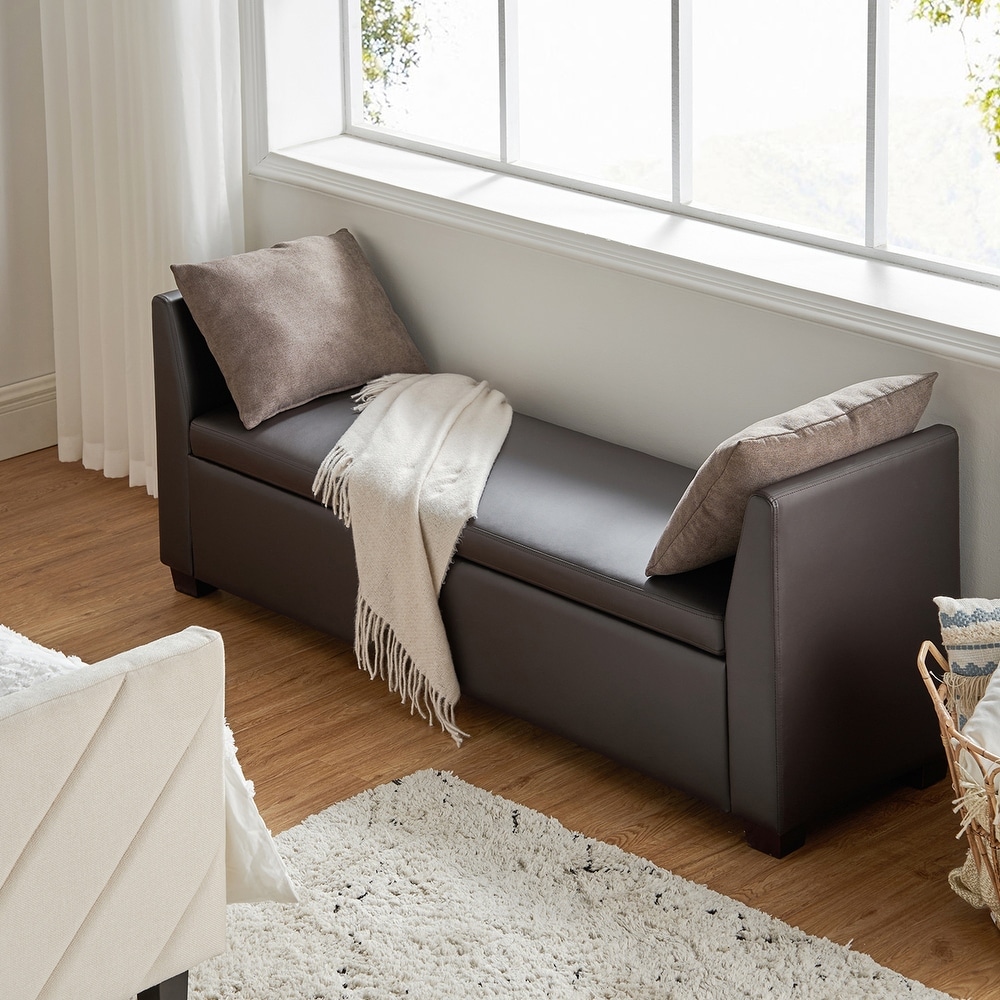 Grafton home claire top upholstered storage bench
