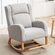 preview thumbnail 32 of 66, HOMYKA 27.3" Wide Rocking Chair for Nursery Room