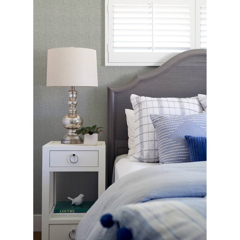 A-Street Prints Kantera Turquoise Fabric Texture Wallpaper