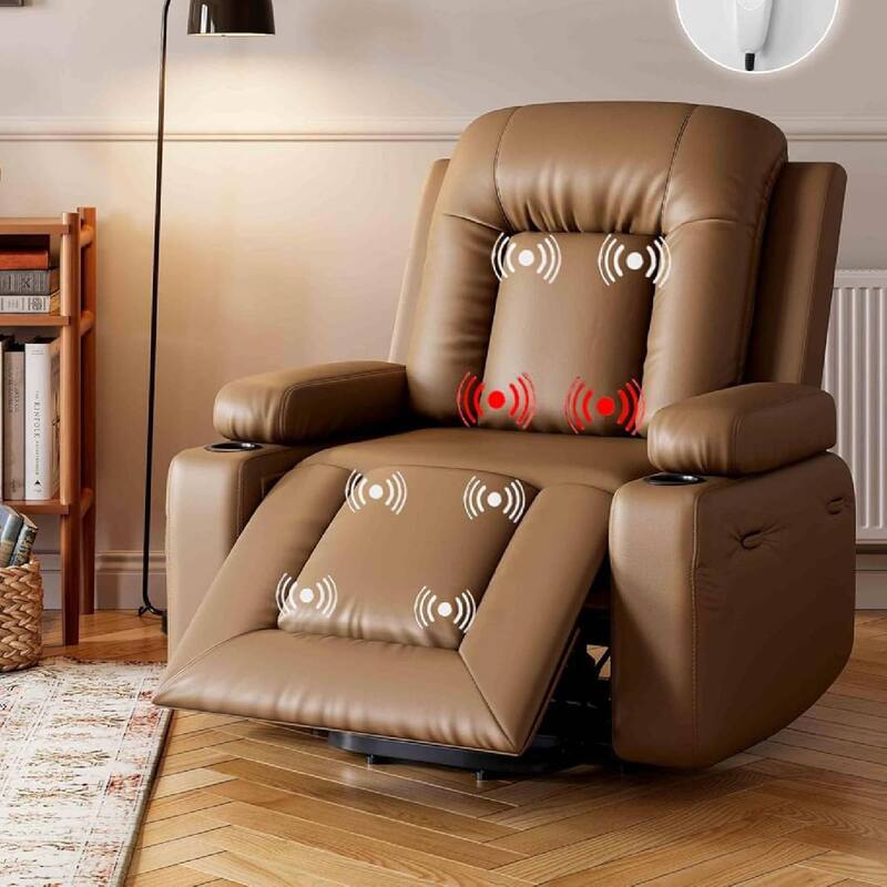 Adjustable Electric Heat and Massage Power Recliner Chair, Single Sofa