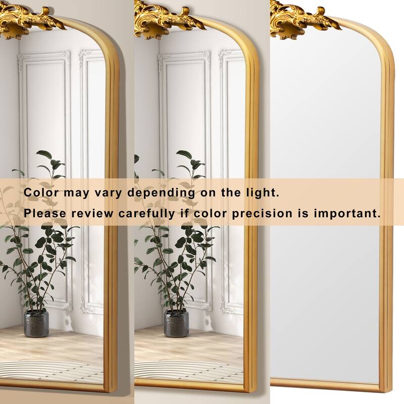 Vintage Carved Arched Mirror Baroque Mirror