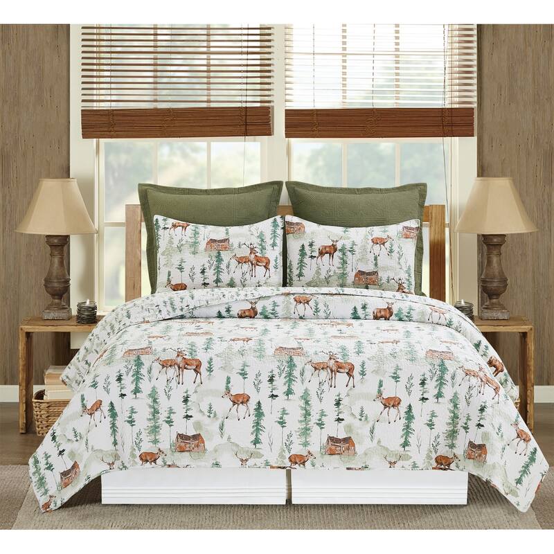 Christopher Forest Reversible Rustic Full/Queen Quilt Set