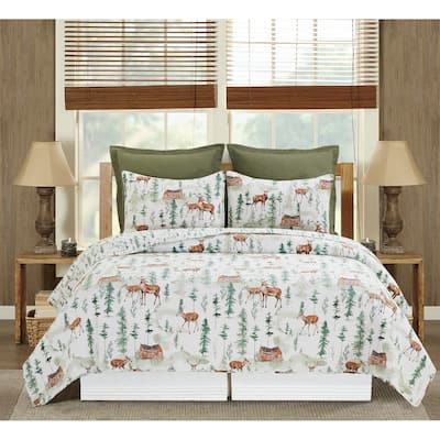 Christopher Forest Reversible Rustic Full/Queen Quilt Set