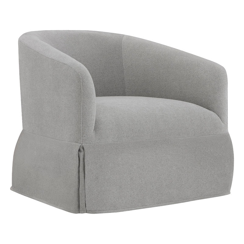 Luke Faux Slipcovered Swivel Accent Chairs for Living Room