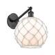 Option White Glass with White Rope / Matte Black
