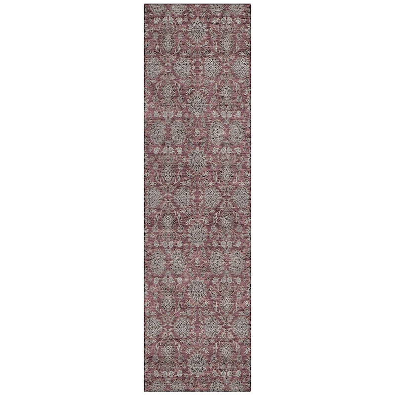 Machine Washable Indoor/ Outdoor Chantille Traditional Floral Rug
