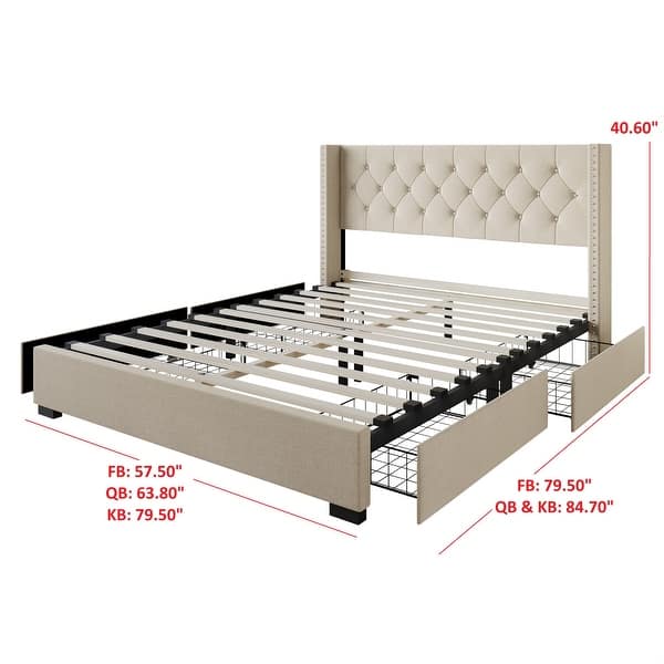 Greeley Tufted Upholstered Storage Platform Bed