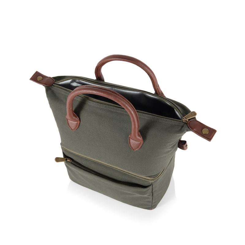 Oniva Urban Lunch Bag Cooler, (Green with Brown Accents) - Green